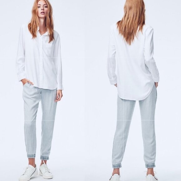 Aritzia Azure Skies Los Feliz Jogger Blue Grey Size Small Track Pants Drawstring - Picture 1 of 13